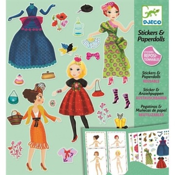 DJECO NAKLEJKI WIELOKROTNEGO UŻYTKU MODA 09691