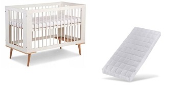 ŁÓŻECZKO DZIECIĘCE SOFIE 120X60 BIEL KLUPŚ MATERAC