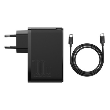 МОЩНОЕ СЕТЕВОЕ ЗАРЯДНОЕ УСТРОЙСТВО BASEUS 2 БЛОКА ПИТАНИЯ USB USB-C QC 100 Вт + КАБЕЛЬ TYPE-C