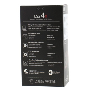 ИНТЕРКОМ LS2 4X от Cardo МОТОЦИКЛЬНЫЙ ШЛЕМ LS2 FF901 ADVANT X 1200 метров