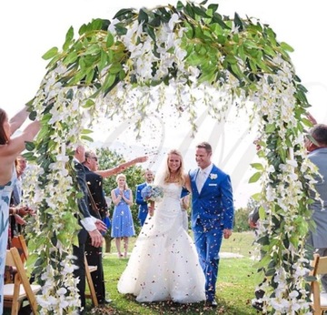 Искусственный цветок веточки глицинии для причастия на свадьбу 110см