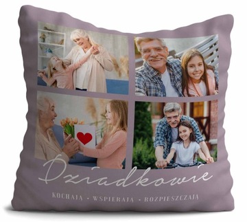 Poduszka ze zdjęciem PREZENT dla babci dziadka zdjęcie ramki foto 40x40 js