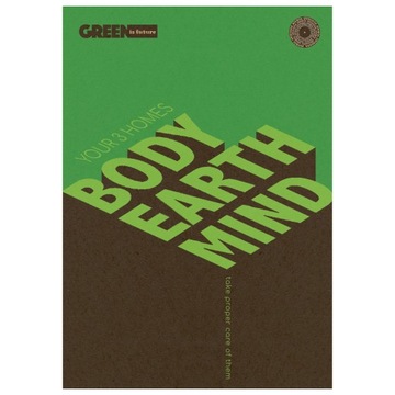 ZO ZESZYT GREEN TYPO GREEN A4 60K KRATKA KRAFT