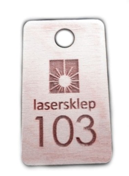 BRELOK numerek szatnia hotel 3x6cm DREWNIANY 10szt