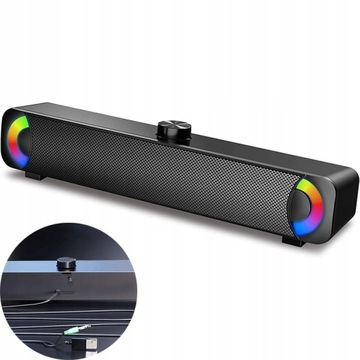 GŁOŚNIKI KOMPUTEROWE RGB DO MONITORA GIER LAPTOP