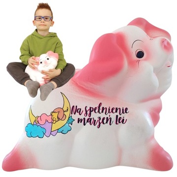ŚWINKA SKARBONKA DUŻA TWÓJ NAPIS PERSONALIZOWANA