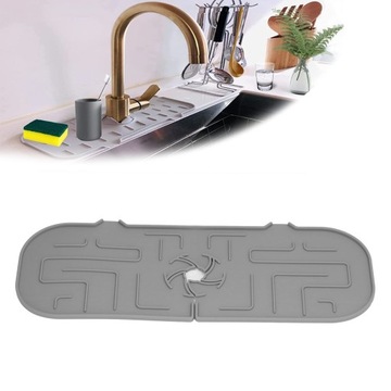 СЛИВ ПОД ЛЕНТУ, КОВРИК ДЛЯ РАКОВИНЫ, СЕРЫЙ ПОДКЛАДОК