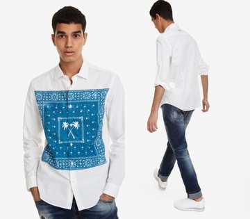 DESIGUAL BIAŁA KOSZULA PRINT (2XL)