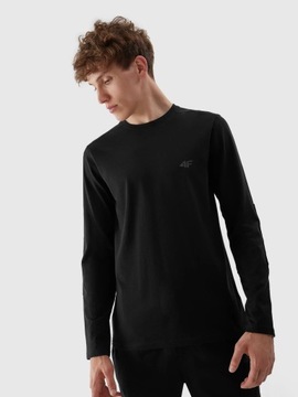 KOSZULKA MĘSKA DŁUGI RĘKAW 4F LONGSLEEVE CZARNA L