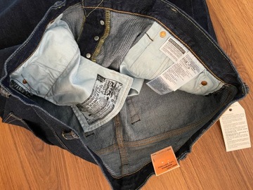 Levis Męskie dżinsy 501 Original Fit Jeans ONEWASH 005010101/40-32