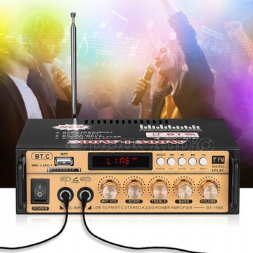 УСИЛИТЕЛЬ ДЛЯ BLUETOOTH РАДИО FM RCA U-DISK ДИНАМИКИ