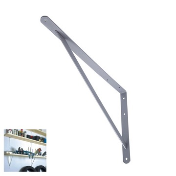 Wspornik pod półkę stalowy wzmocniony 300x200x4,0 mm SZARY