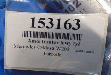 MERCEDES TŘÍDA C W203 COUPE TLUMIČ LEVÝ ZADNÍ