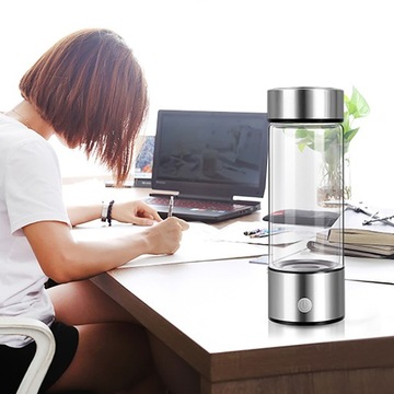 Портативная бутылка для водородной воды емкостью 420 мл, богатая антиоксидантами.