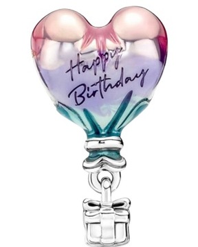 Charms Urodzinowe balony urodziny balon srebro 925