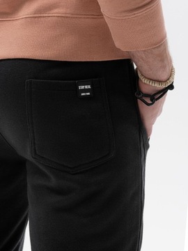 Spodnie męskie dresowe joggery P867 czarne L