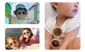 Okulary PRZWECIWSŁONECZNE Na lato dla Dzieci 2-8 Lat Filtr UV 400 Lekki Róż