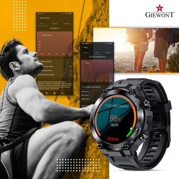 MĘSKI SMARTWATCH GIEWONT Pionier GPS GW460-1 - Carbon