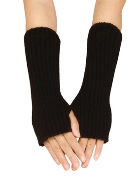 Rękawiczki długie bez palcy czarne