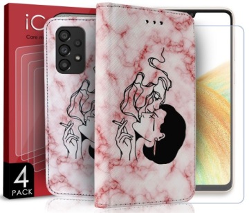 Pouzdro Pro Samsung Galaxy A33 5G Vzory Sklo x4
