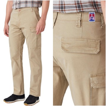 WRANGLER CASEY MĘSKIE SPODNIE MATERIAŁOWE W34 L32