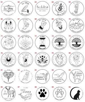 Pieczątka EX LIBRIS fi-40mm + woreczek |Na prezent