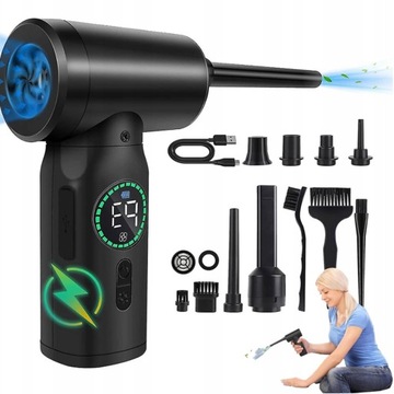 БЕСПРОВОДНОЙ ПОРТАТИВНЫЙ АВТОМОБИЛЬНЫЙ ПЫЛЕСОС С USB-ПЫЛЕСОСОМ И ВОЗДУХОДУВКОЙ 6000 МАЧ