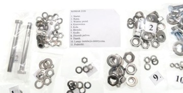 Śruby nierdzewne polerowane Romet Komar 2350