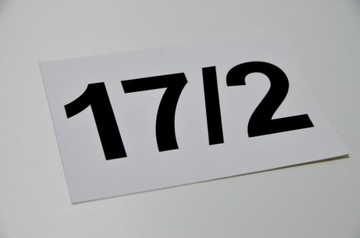 НАКЛЕЙКА для мусорной корзины НОМЕР ДОМА с номером 21х15см, собственный номер, рисунок.