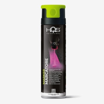 HQS SPRAY LAKIER FARBA MARKER Z ZAWOREM 360 STOPNI 500ML ŻÓŁTY