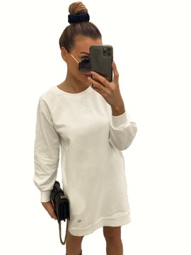 Sukienka dresowa basic biała Tmc Moda XS/S