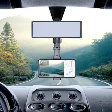 АВТОМОБИЛЬНЫЙ ДЕРЖАТЕЛЬ ТЕЛЕФОНА ДЛЯ СМАРТФОНА НА АВТОМОБИЛЬНОМ ЗЕРКАЛЕ, РЕГУЛИРУЕМЫЙ