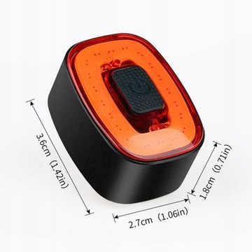 Задний фонарь для велосипеда 100 лм, перезаряжаемый через USB