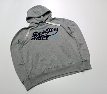 SUPERDRY LIMITED EDITION VINTAGE BAWEŁNIANA BLUZA KANGURKA r. XL