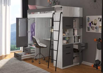 Мезонин VELVE P без ковриков. крафтовый белый/графитовый