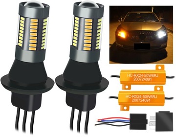 2в1 СВЕТОДИОДНЫЕ ДНЕВНЫЕ ФОНАРИ + ПОВОРОТЫ DRL PY21W ДНЕВНЫЕ ХОДОВЫЕ ФОНАРИ