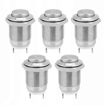 5x PRZEŁĄCZNIK WCISKANY PRZYCISK WODOODPORNY 12 MM