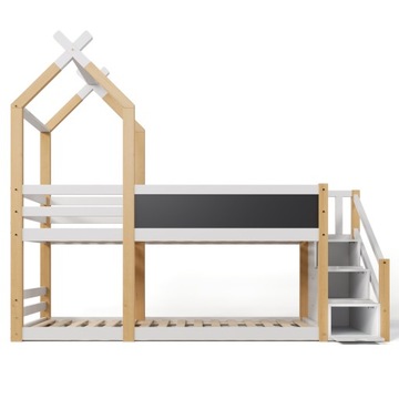 Кровать-чердак Treehouse детская 90 х 200 см*2 белый