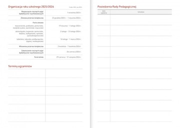Kalendarz nauczyciela pedagoga wychowawcy 2025/2026 A5 tygodniowy pcv ROWER