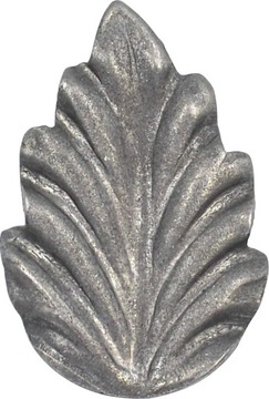 Liść element kuty z blachy róża lewy (75x50x2mm)
