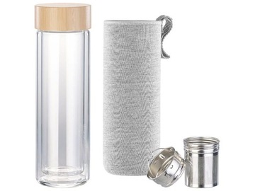 Szklana butelka do picia z zaparzaczem 400 ml