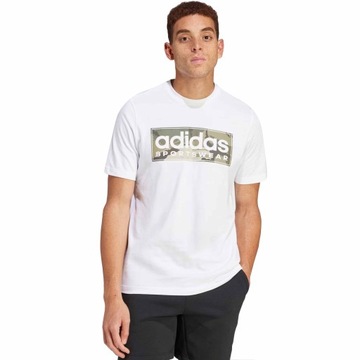 ADIDAS CAMO IN6473 T-SHIRT MĘSKA KOSZULKA BAWEŁNIANA BIAŁA