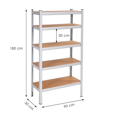 Мастерская мастерская металлическая склада с полками MDF 180x90x30 см.