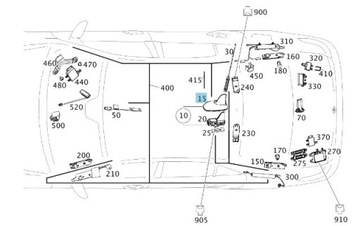 KRYT ANTÉNY MERCEDES E- CLASA W212 A2128270328