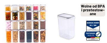 КОНТЕЙНЕРЫ ДЛЯ ХРАНЕНИЯ ПИЩЕВЫХ БОЛЬШИХ НАБОР 24 XXL SAFE + БЕСПЛАТНО