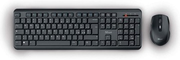 WYPRZ! Pozwrotowa klawiatura TRUST 24081 + mysz WERSJA QWERTY (IT)