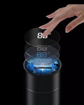 ТЕРМОКРУЖКА ТЕРМОС SMART LED 500мл ЧЕРНАЯ ХИТ