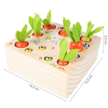 ДЕРЕВЯННАЯ ИГРА «СОБРАЙ МОРКОВЬ» ДЛЯ ДЕТЕЙ