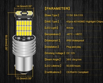 T15 W16W СВЕТОДИОДНАЯ ЛАМПА 45SMD 4014 CANBUS