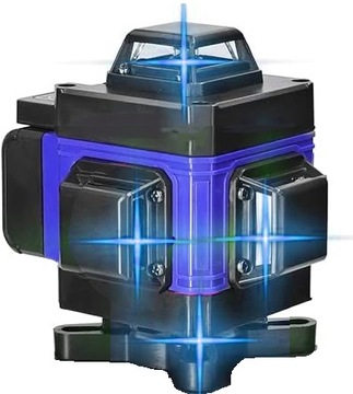 LASER KRZYŻOWY NIEBIESKI SUPER WIDOCZNY POZIOMNICA LASEROWA 16 LINII 4D